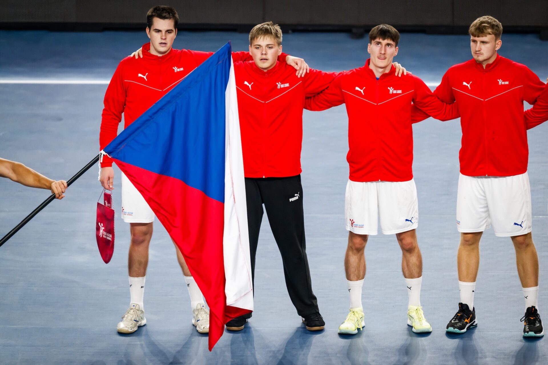 Denmark vs. Czechia, IHF Men's Youth (U18) World Championship 2025, Cairo, Egypt, 06.08.2025, Mandatory Credit © Anze Malovrh  / kolektiff